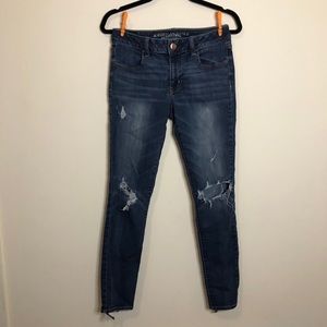 AE Distressed Super Super Stretch Jeggings